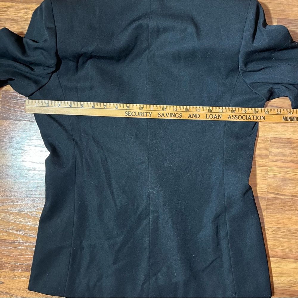 Vintage 90’s Black Blazer with Gold Buttons Vintage Black Jacket Princess Diana - Picture 11 of 11